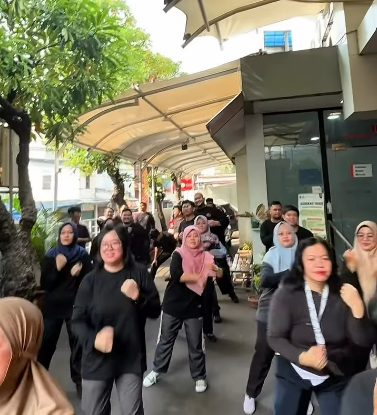 RSUD Sawah Besar Gelar Senam Bersama Dukung Program Jakarta Berjaga 2.0
