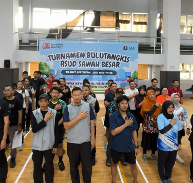 Semarak Turnamen Bulu Tangkis HUT RSUD Sawah Besar ke-10 dan HUT RI ke-80